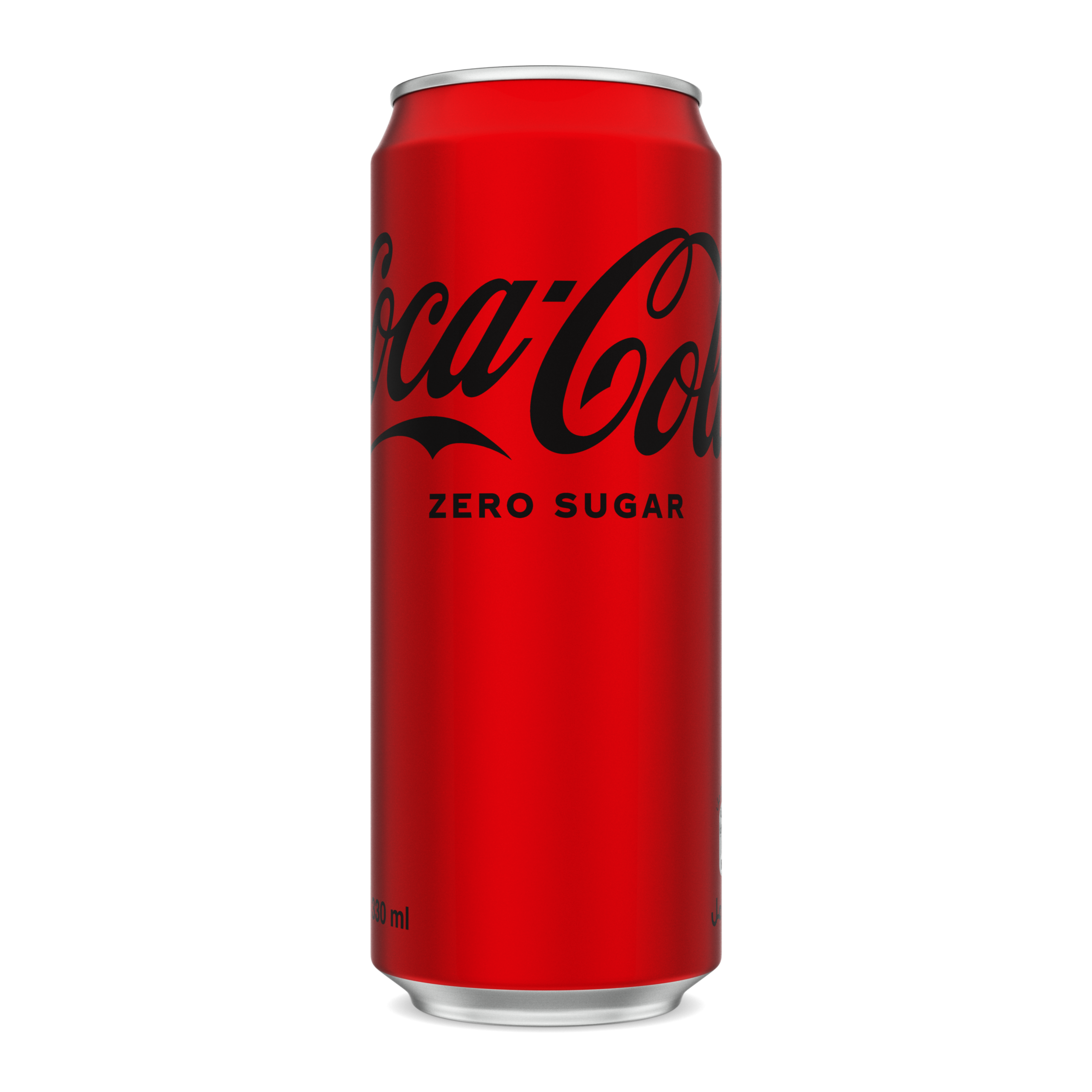 Coca-Cola Zero Calories can on white background