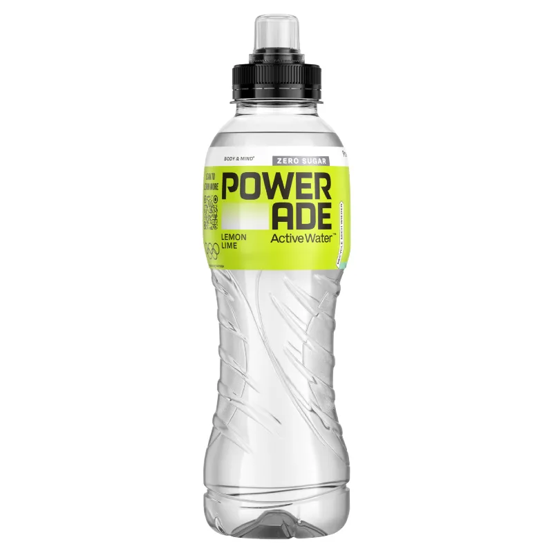 Eine Flasche Powerade Active Water Lemon Lime