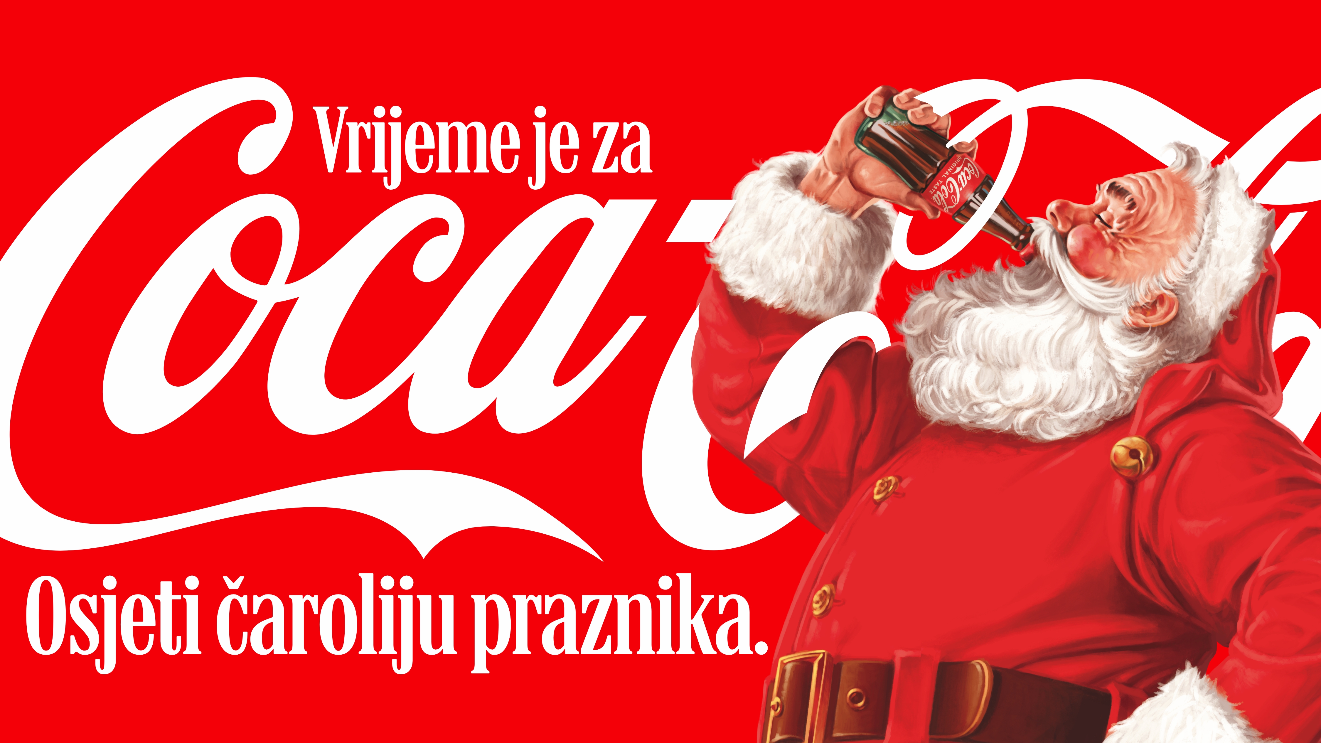 Djed Mraz pije Coca-Colu