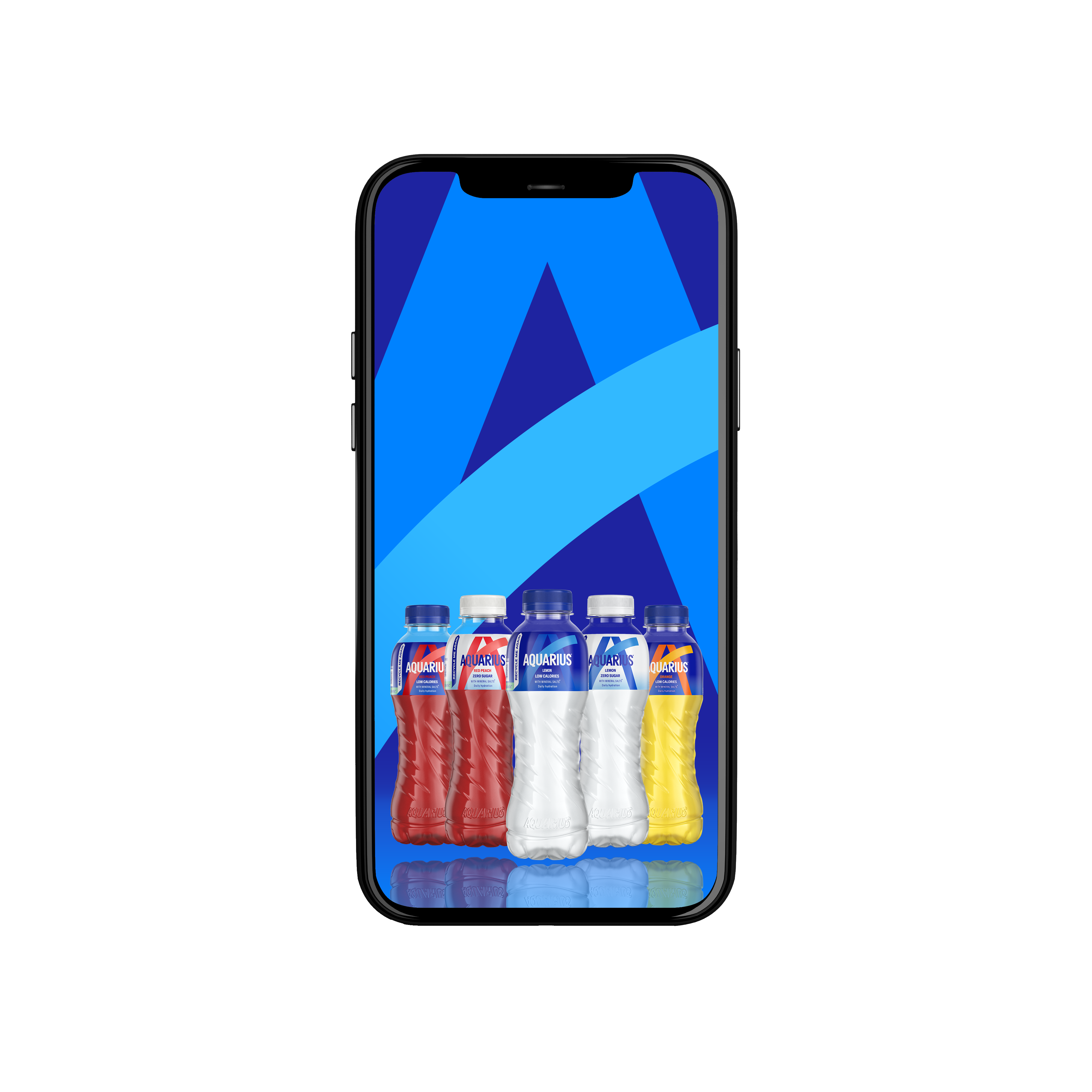 mobiel met een afbeelding van aquarius producten