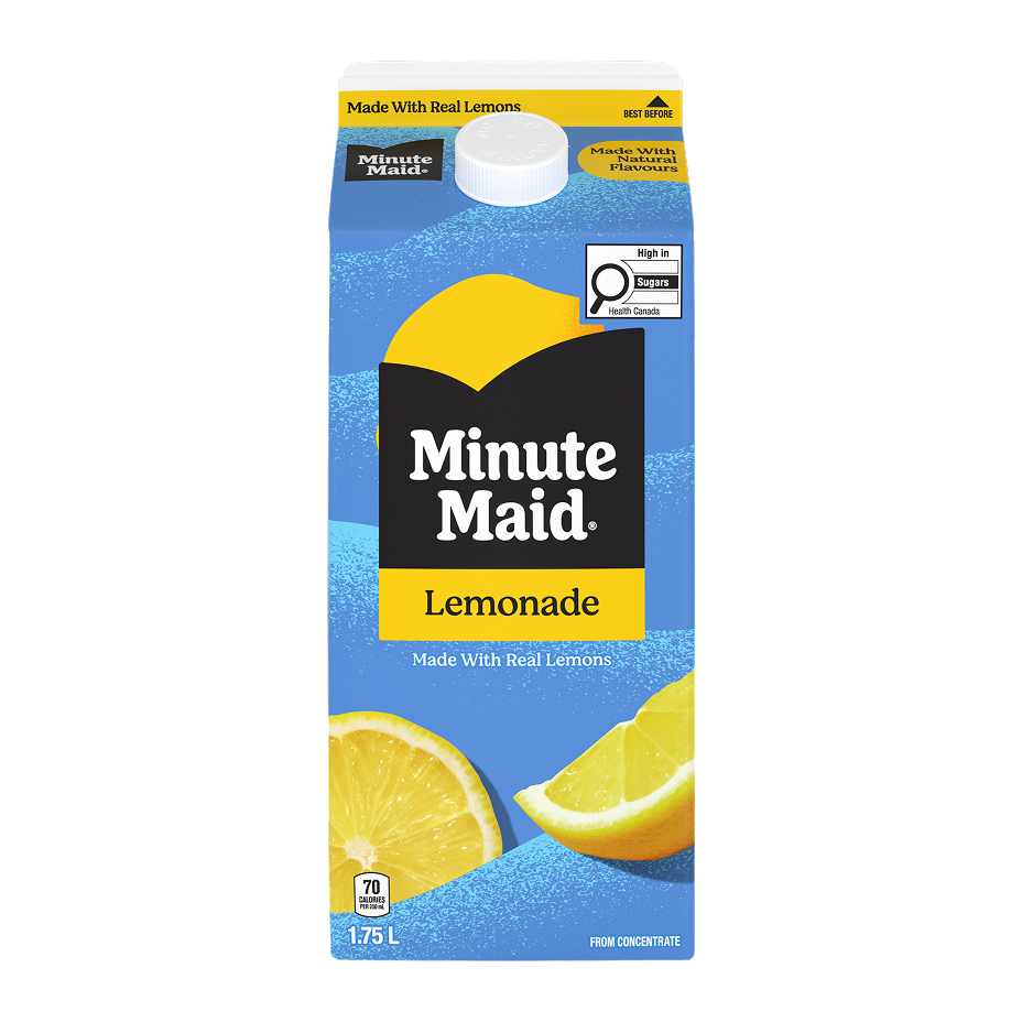 a carton of minute maid lemonade