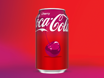 a can of cherry coke