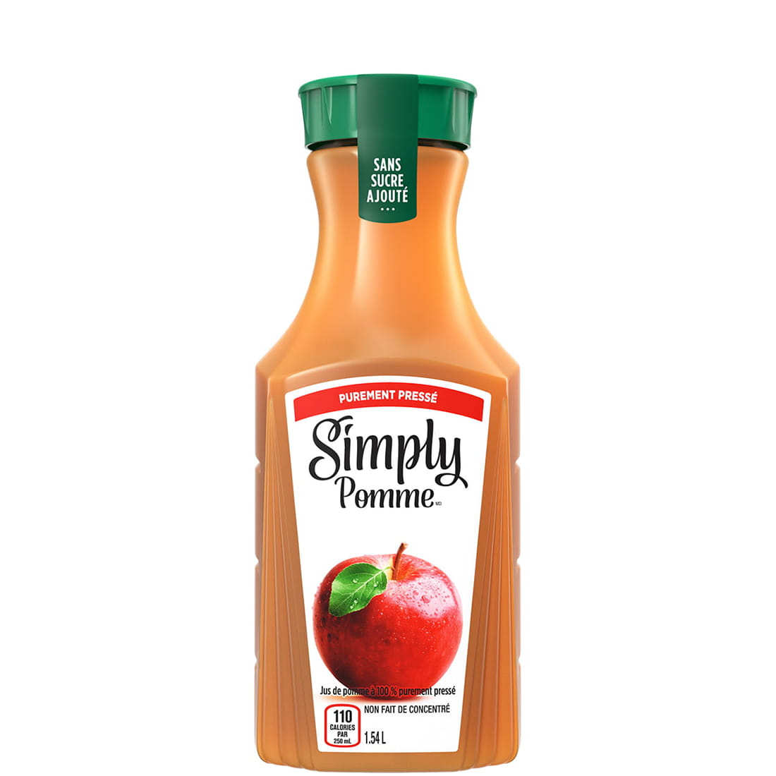 Une bouteille de boisson Simply Pomme