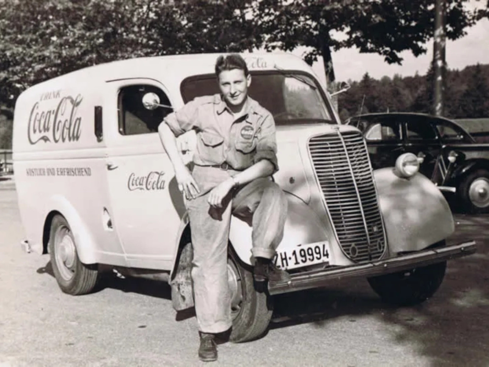 Historisches Foto eines Coca-Cola Lieferanten