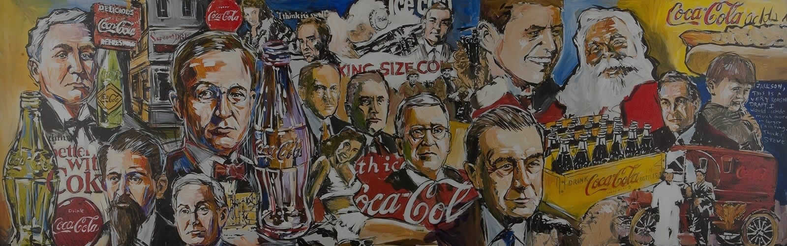 Publicité Coca-Cola historique de l’année 2010 avec le logo de la marque et une représentation de la boisson.