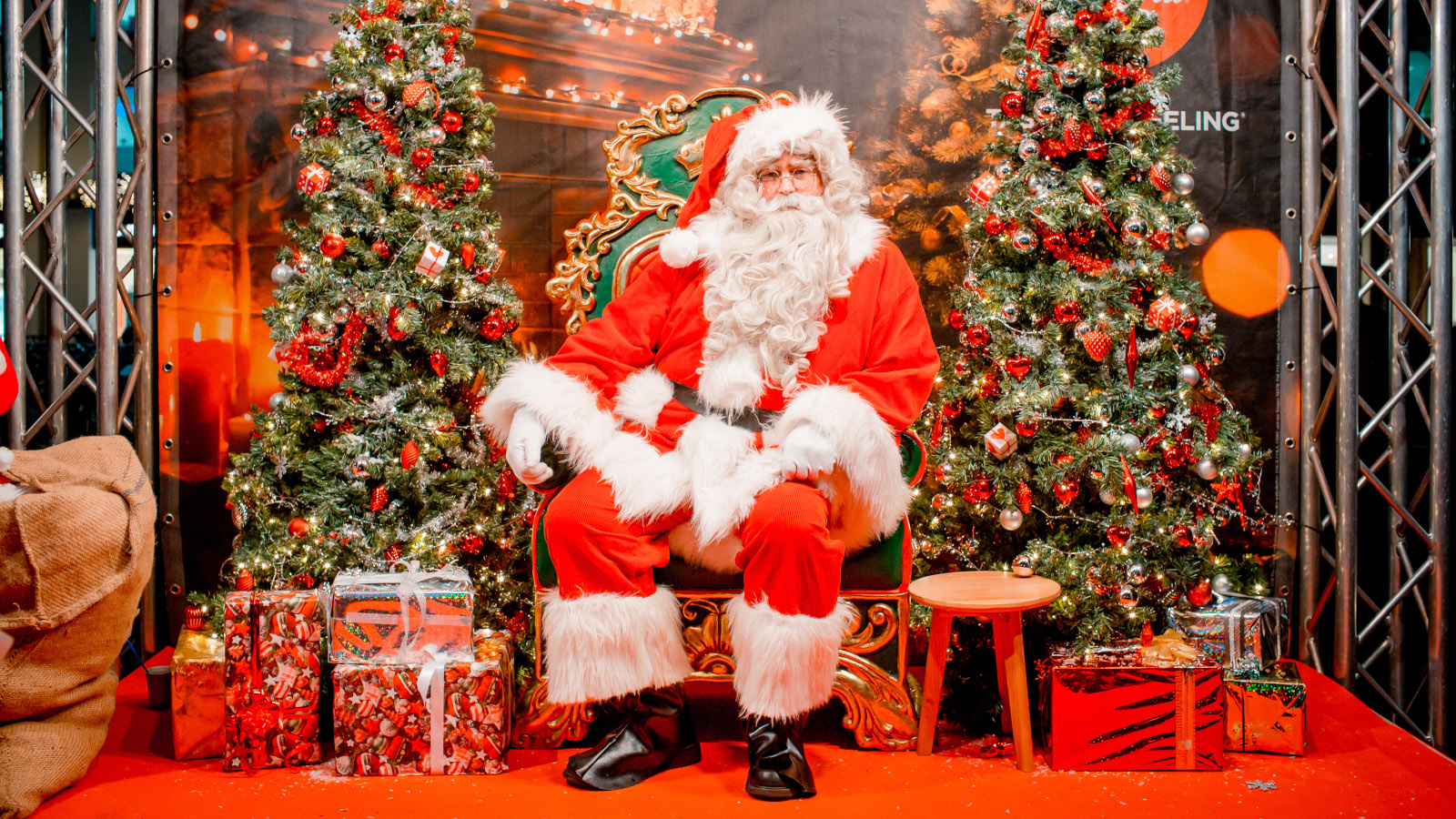 santa claus in a chair