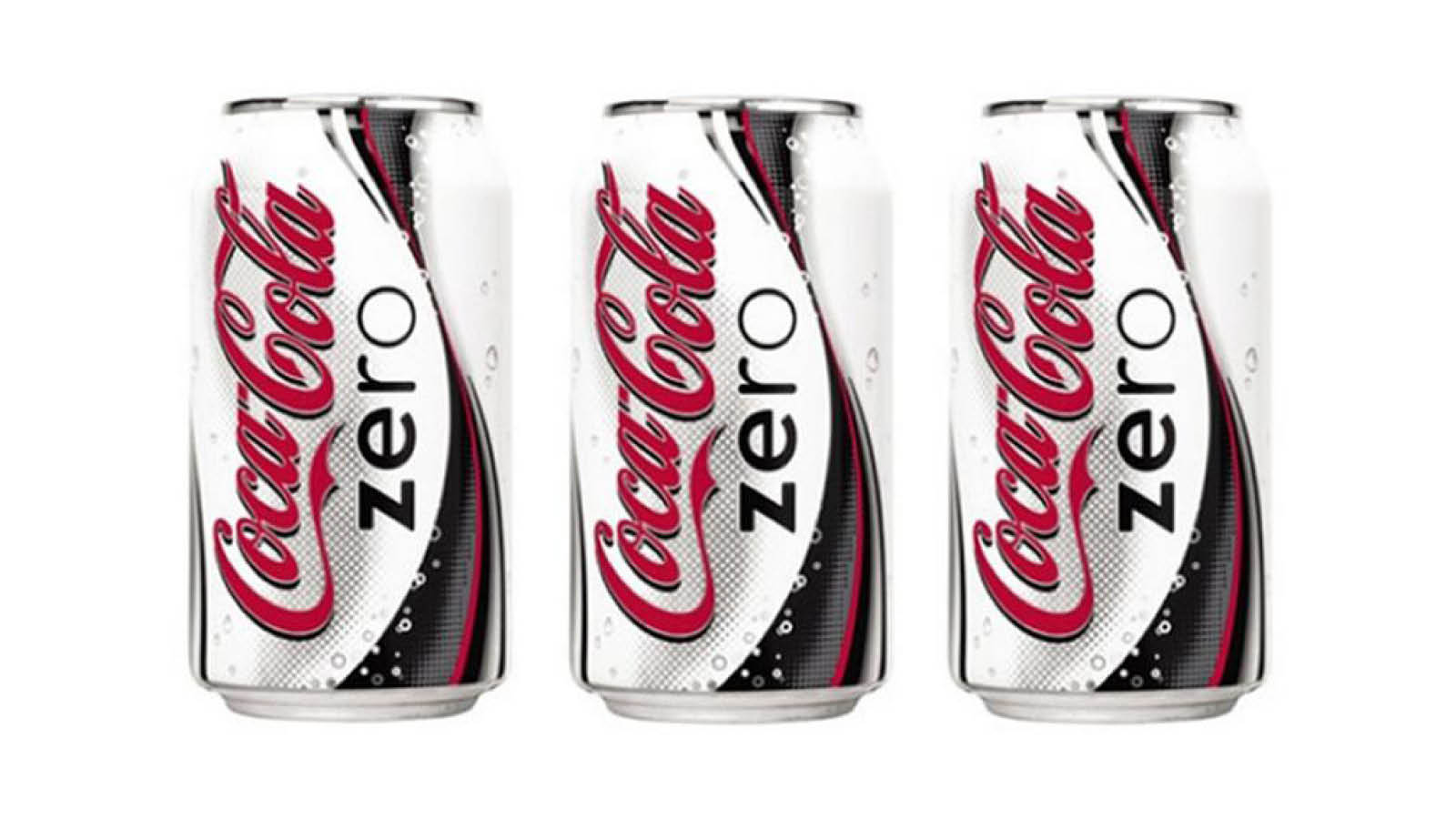 ursprüngliche Coca-Cola Zero Zucker Dosen in weiss