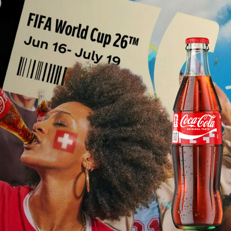 Coca-Cola App auf dem Smartphone mit Preise, Spiele und News Ikonen