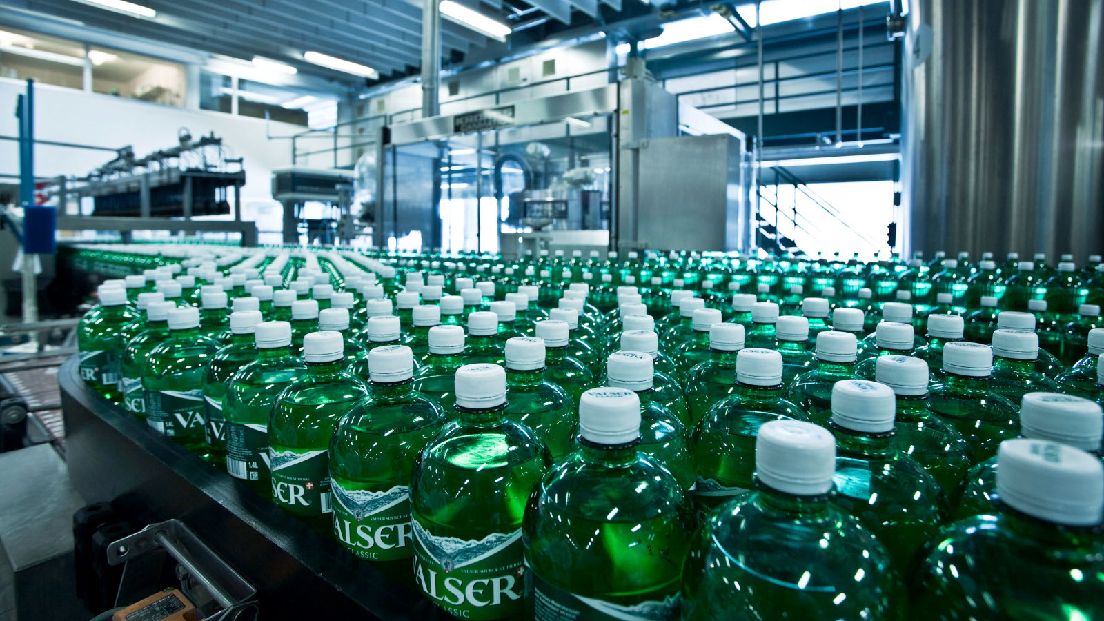 Produktion von VALSER Wasser in Vals