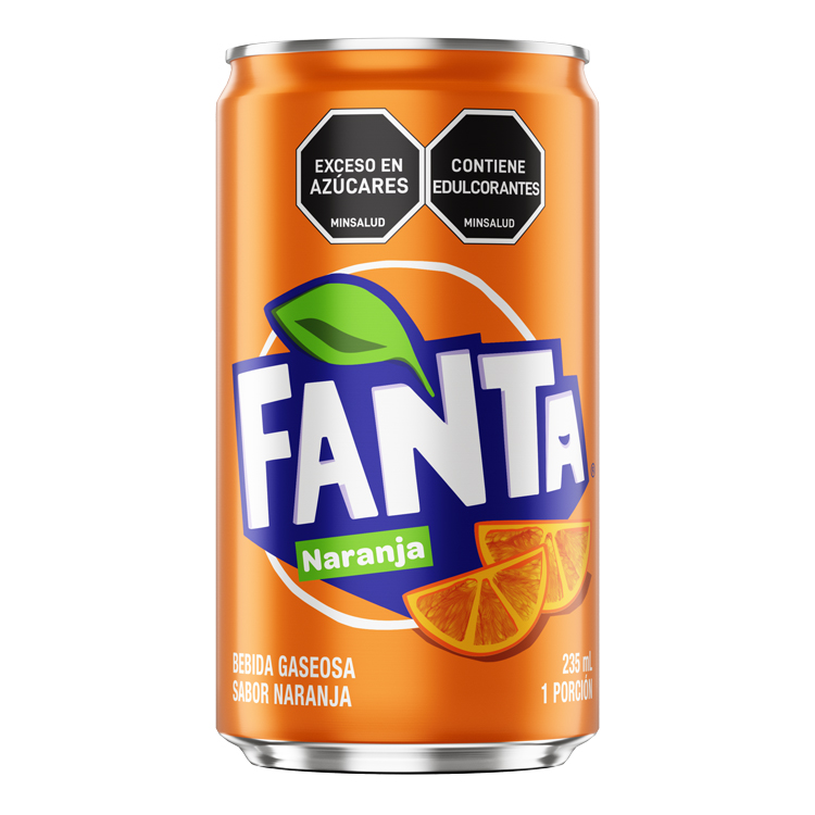 Lata de Fanta Regular sabor Naranja