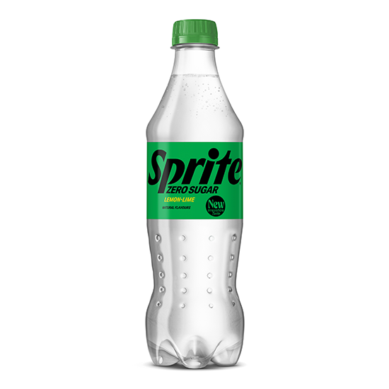 Sprite No Sugar bottle on white background.