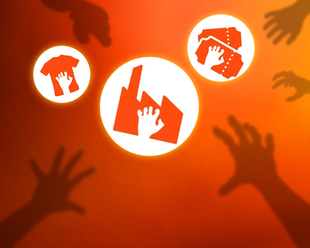 Various creepy hands trying to grab things