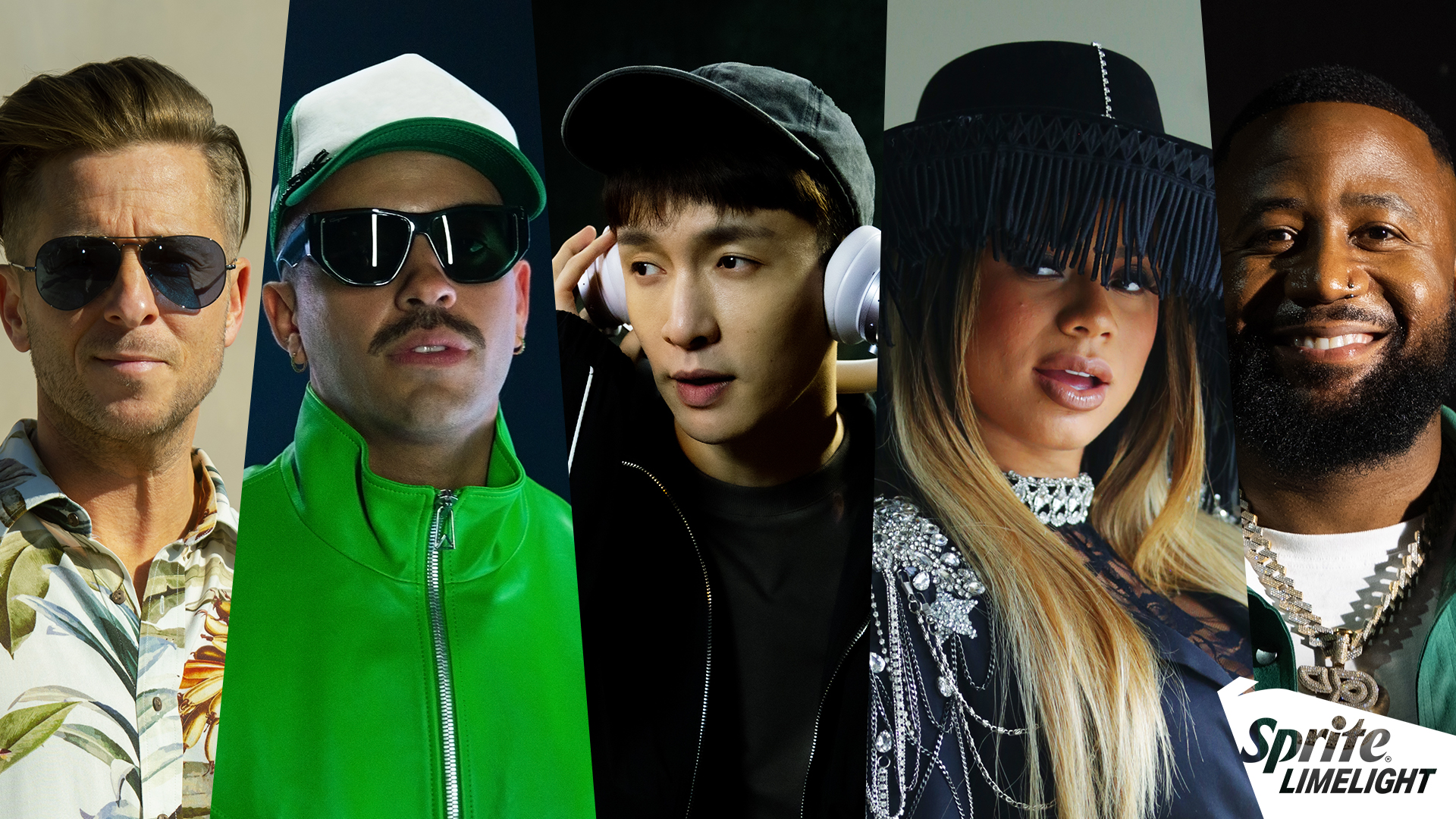 Cantantes: Ryan Tedder, Feid, Lay Zhang, Lexa y Cassper Nyovest.