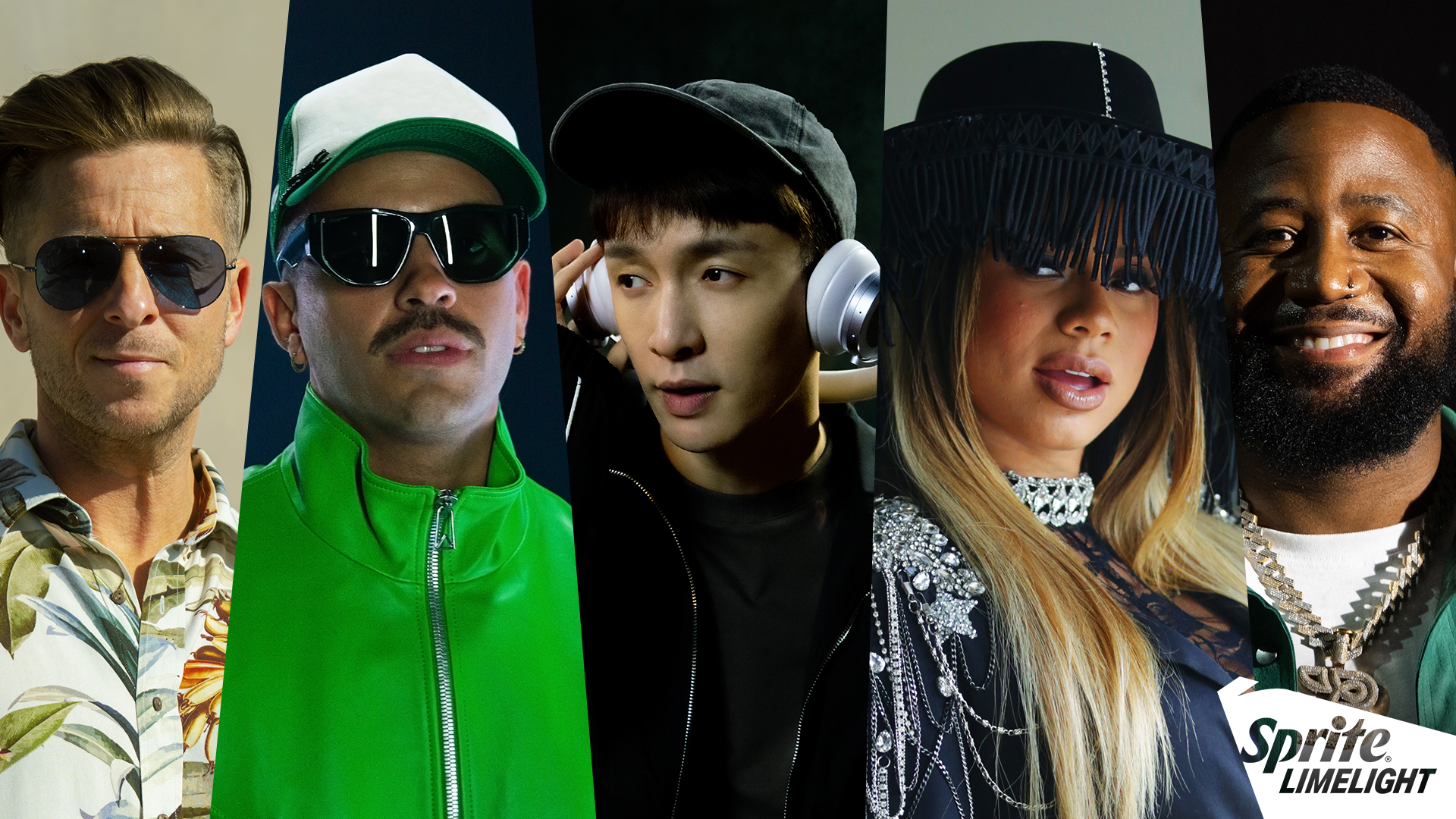 Cantantes: Ryan Tedder, Feid, Lay Zhang, Lexa y Cassper Nyovest.