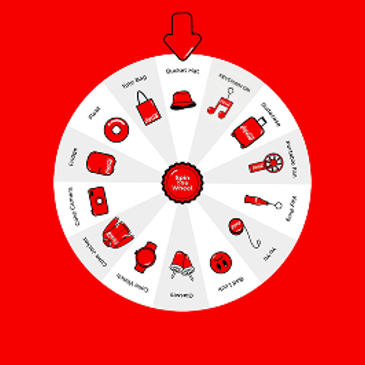 An open red gift box with a star in the centre.