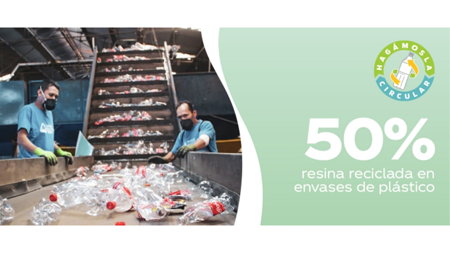 Coca-Cola y la Cervecería Hondureña reciclan el 50% de sus botellas de plástico.