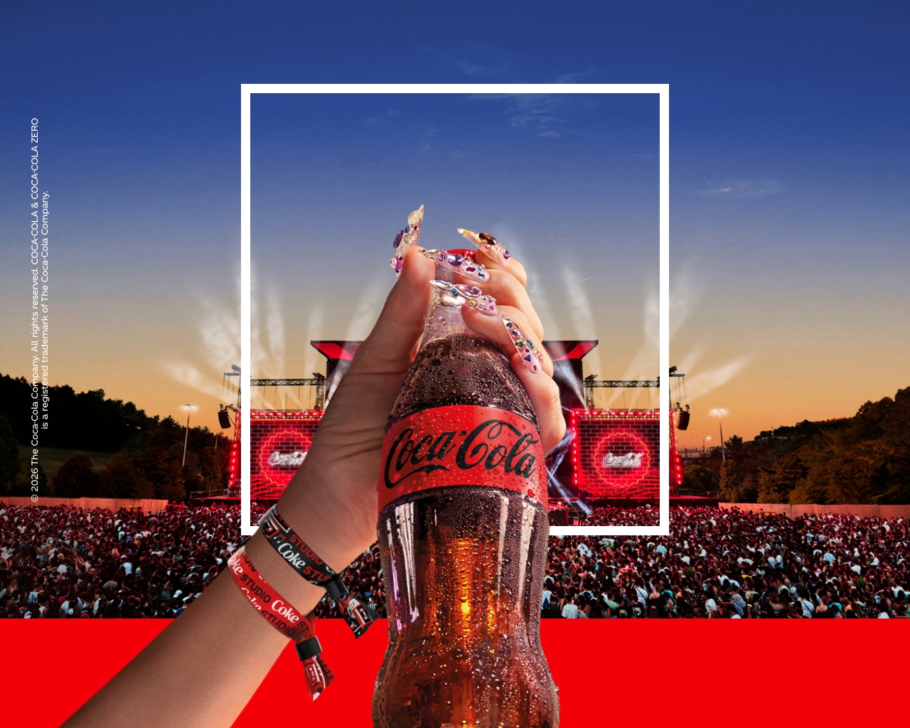 Coca Cola Bottle at a festival