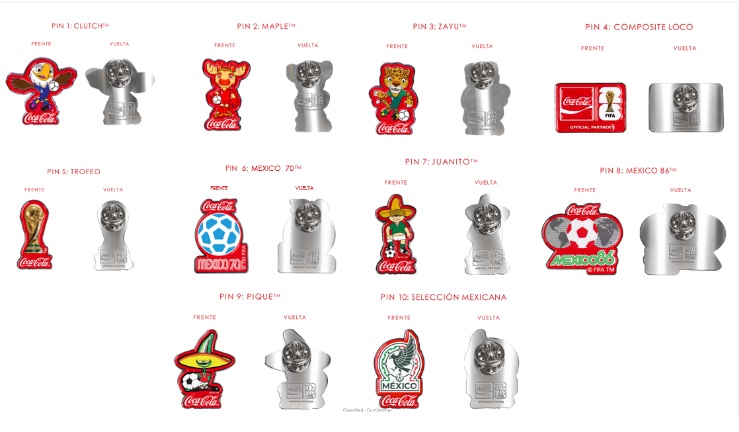 Pines coleccionables.