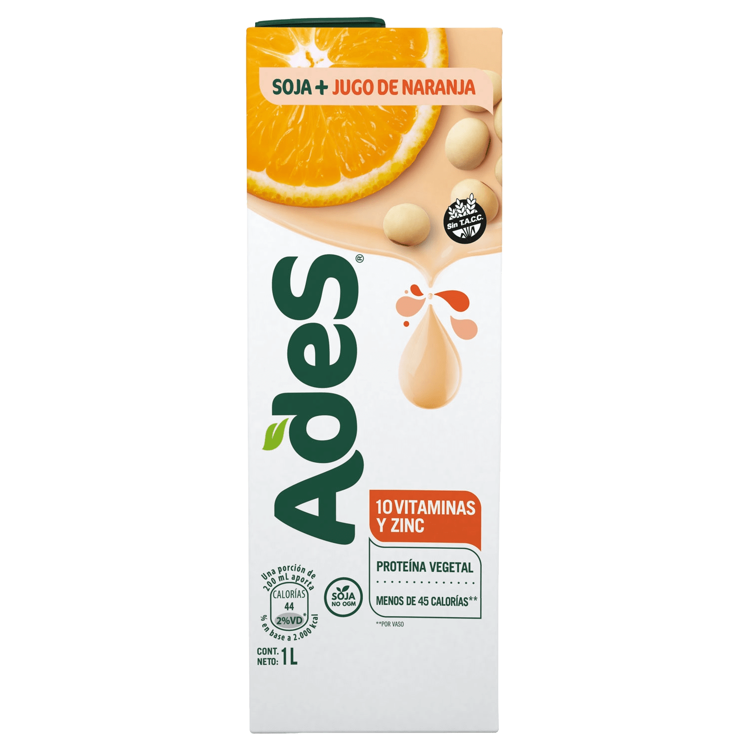 Tetra Brik de Ades Soja Sabor Naranja