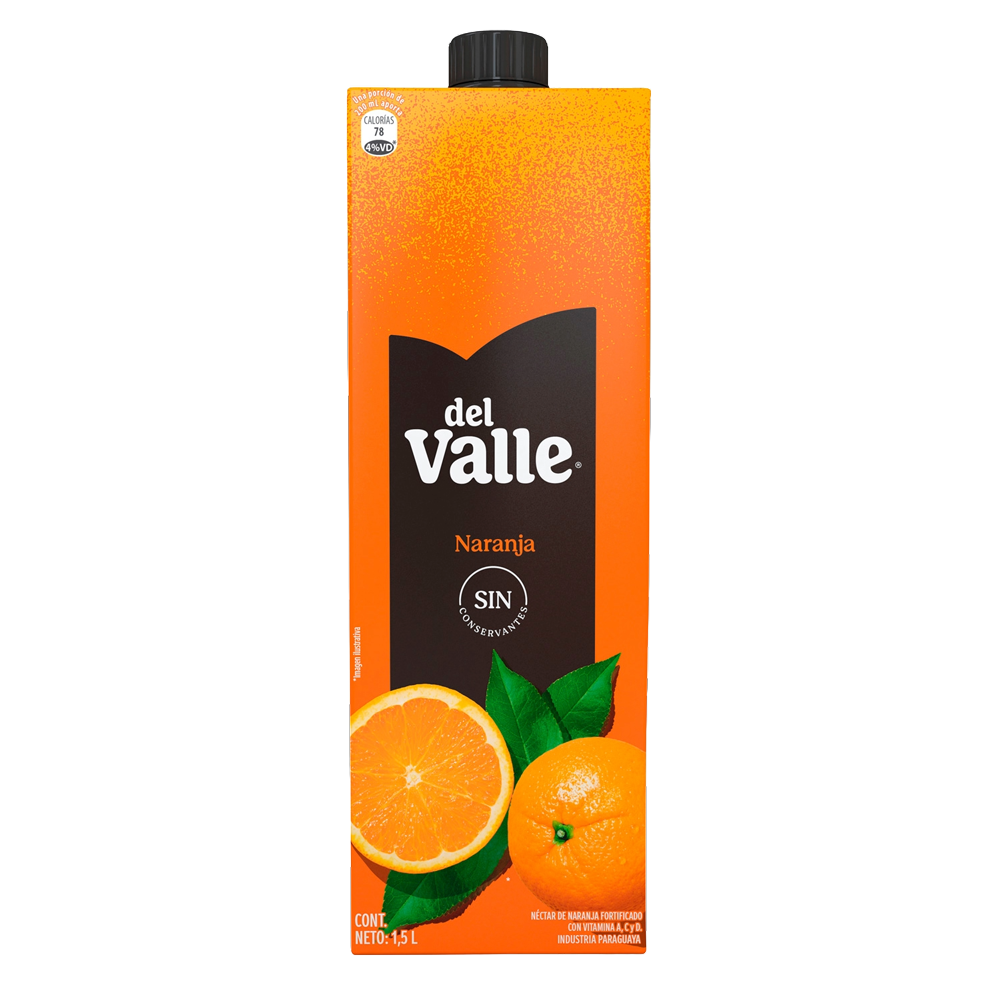 Tetra Brik de Frugos del Valle Naranja 1,5L