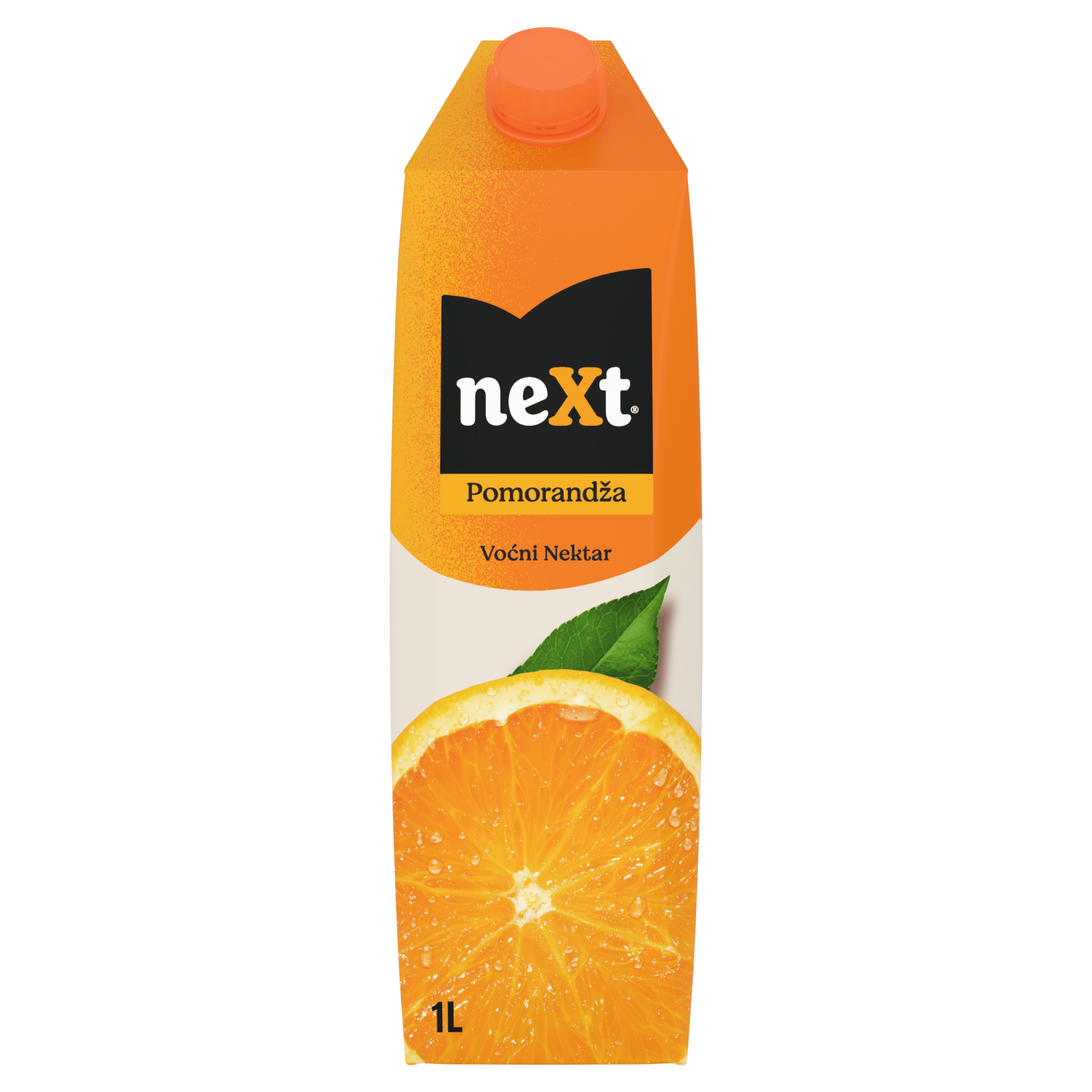 neXt pomorandza sok sa belom pozadinom