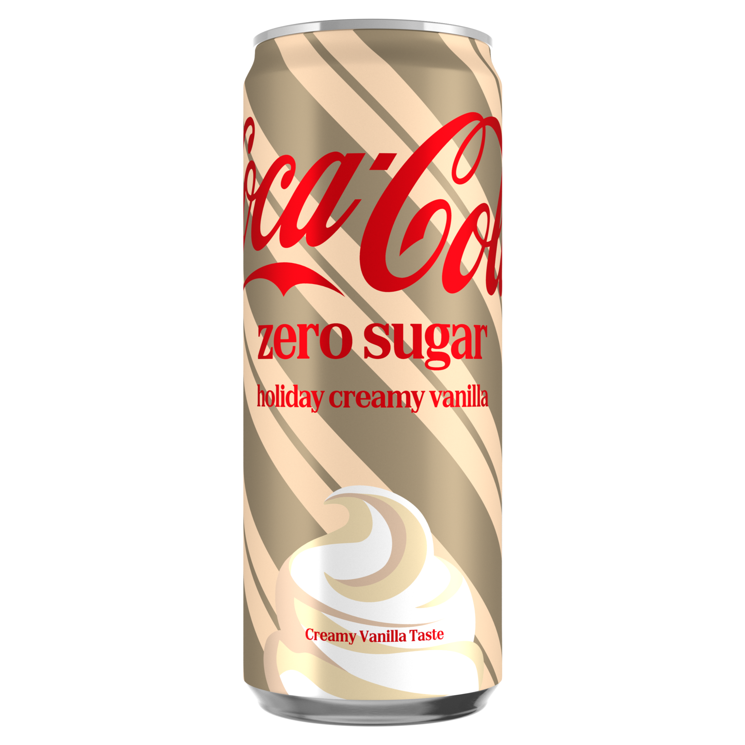 En läskburk med Coca-Cola Zero Sugar Creamy Vanilla
