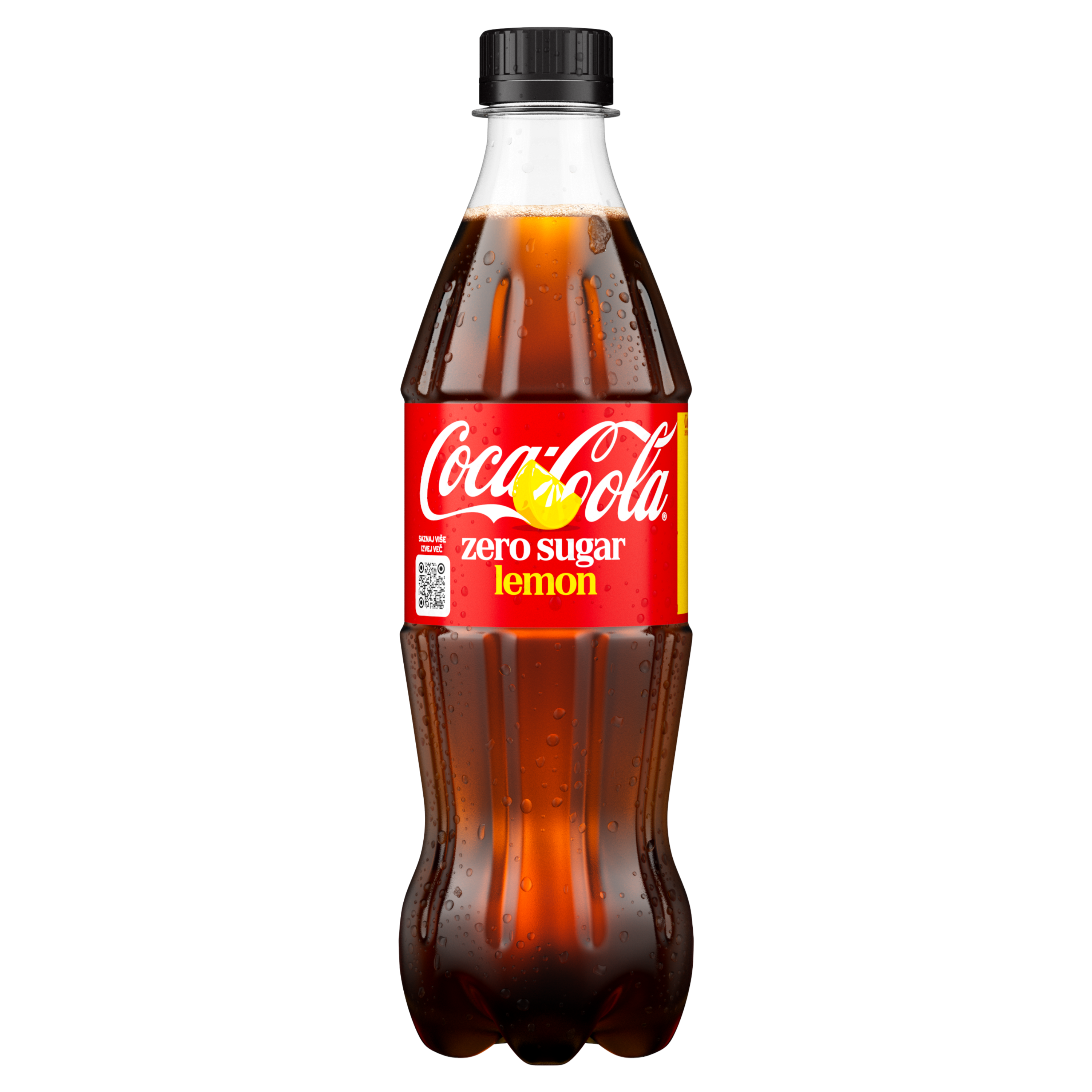 Posamezna plastenka Coca-Cole z okusom limone in brez sladkorja