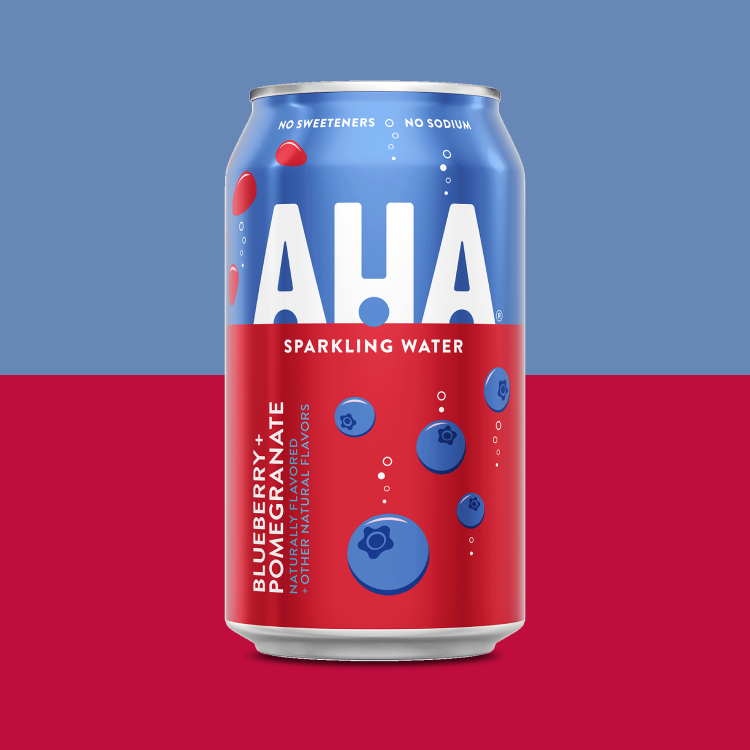 Aha Blueberry Pomegranate Cans, 12 fl oz, 8 Pack