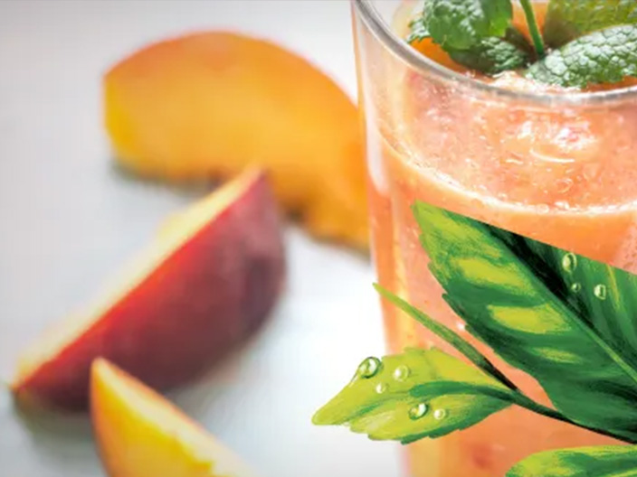 Gold Peak Peach Tea Mocktail