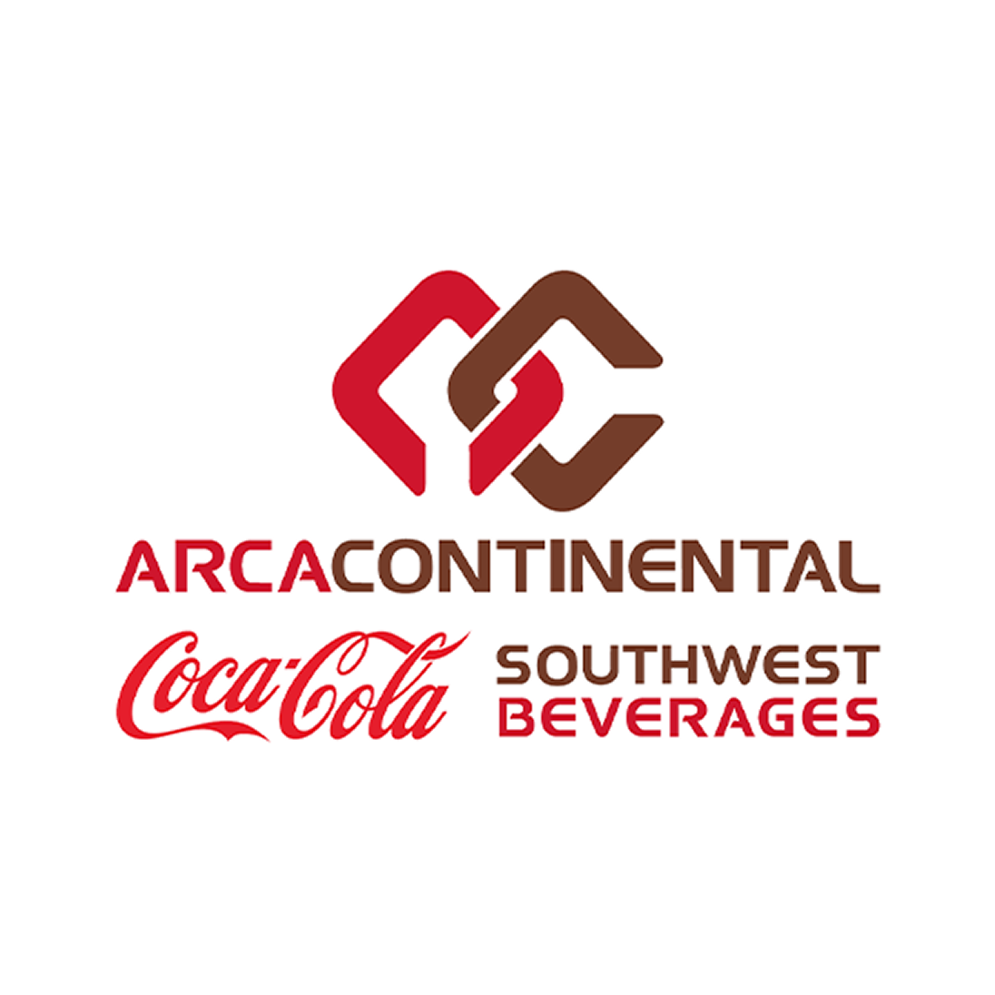 The official logo for Arca Continental Coca-Cola Southwest Beverages, a key Coca-Cola bottling partner in the US.