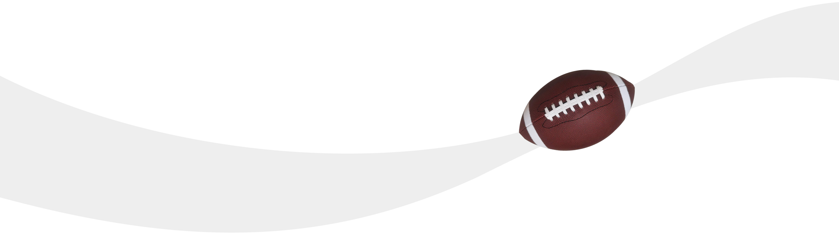 Decorative website separator band showing a football flying across a white wave for the Coca-Cola Fall Football promo.