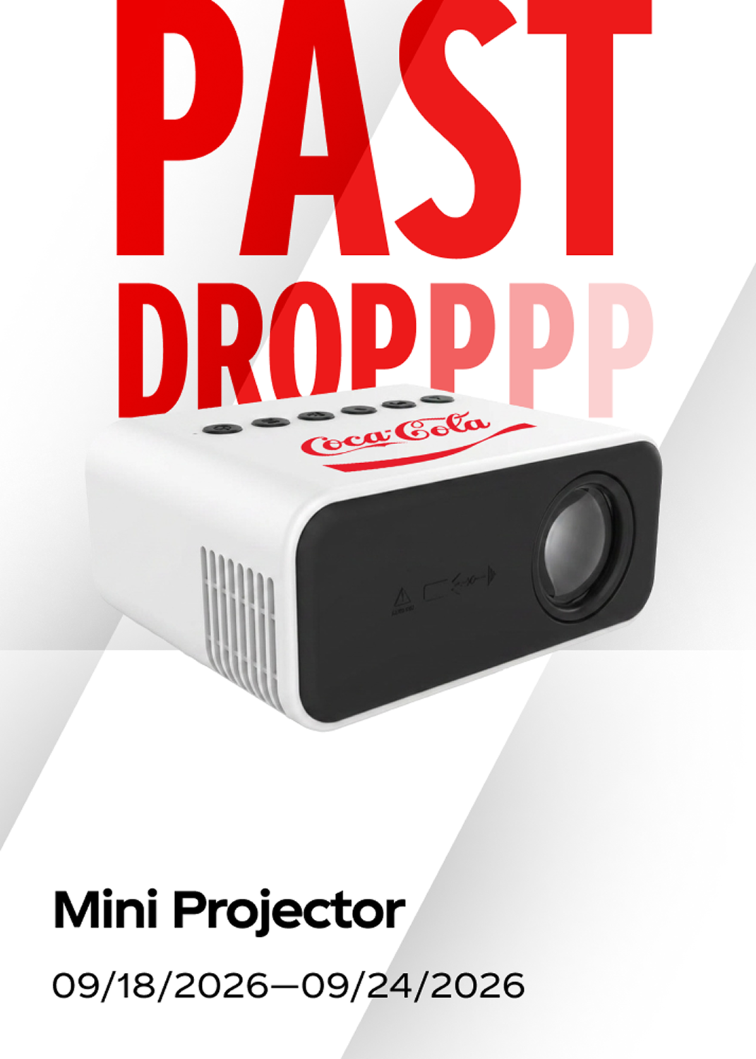 A branded digital mini projector shown as a live prize drop for the fall hockey promo.