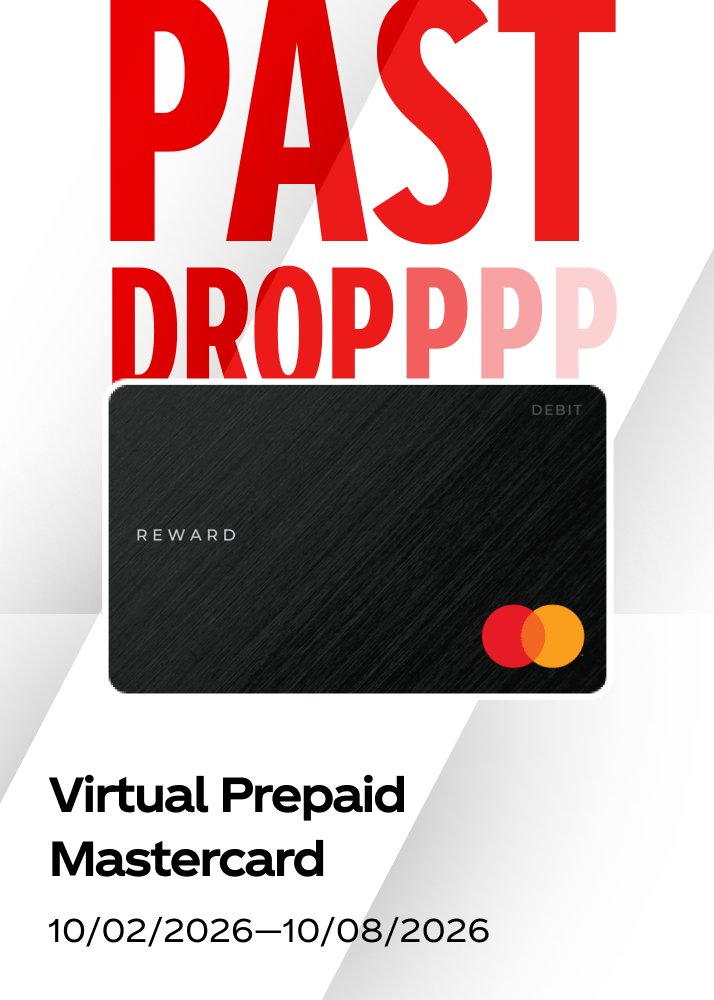 A black Mastercard debit card shown as a past digital prize drop for the hockey promo.