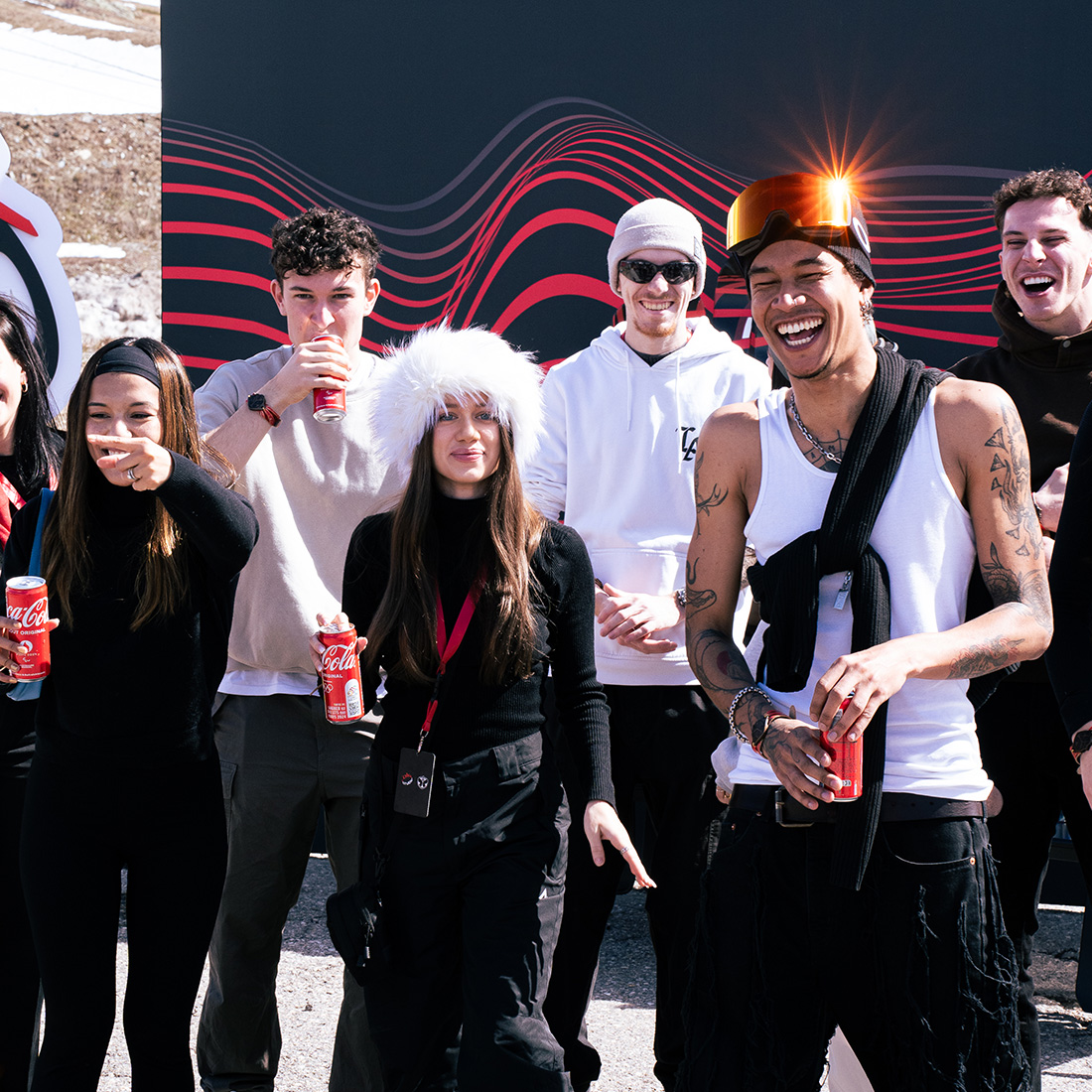 fans posing with Coca-Cola at Tomorrowland