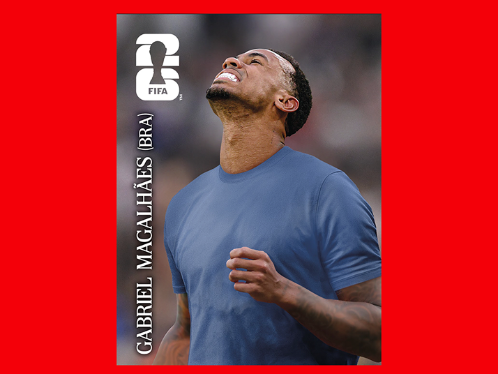 Panini FIFA sticker of Gabriel Magalhães
