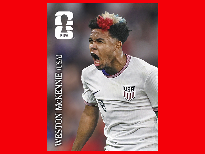 Panini FIFA sticker of Weston McKennie 