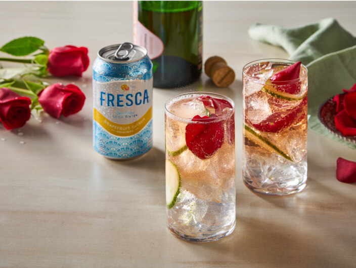 fresca beside two drinks