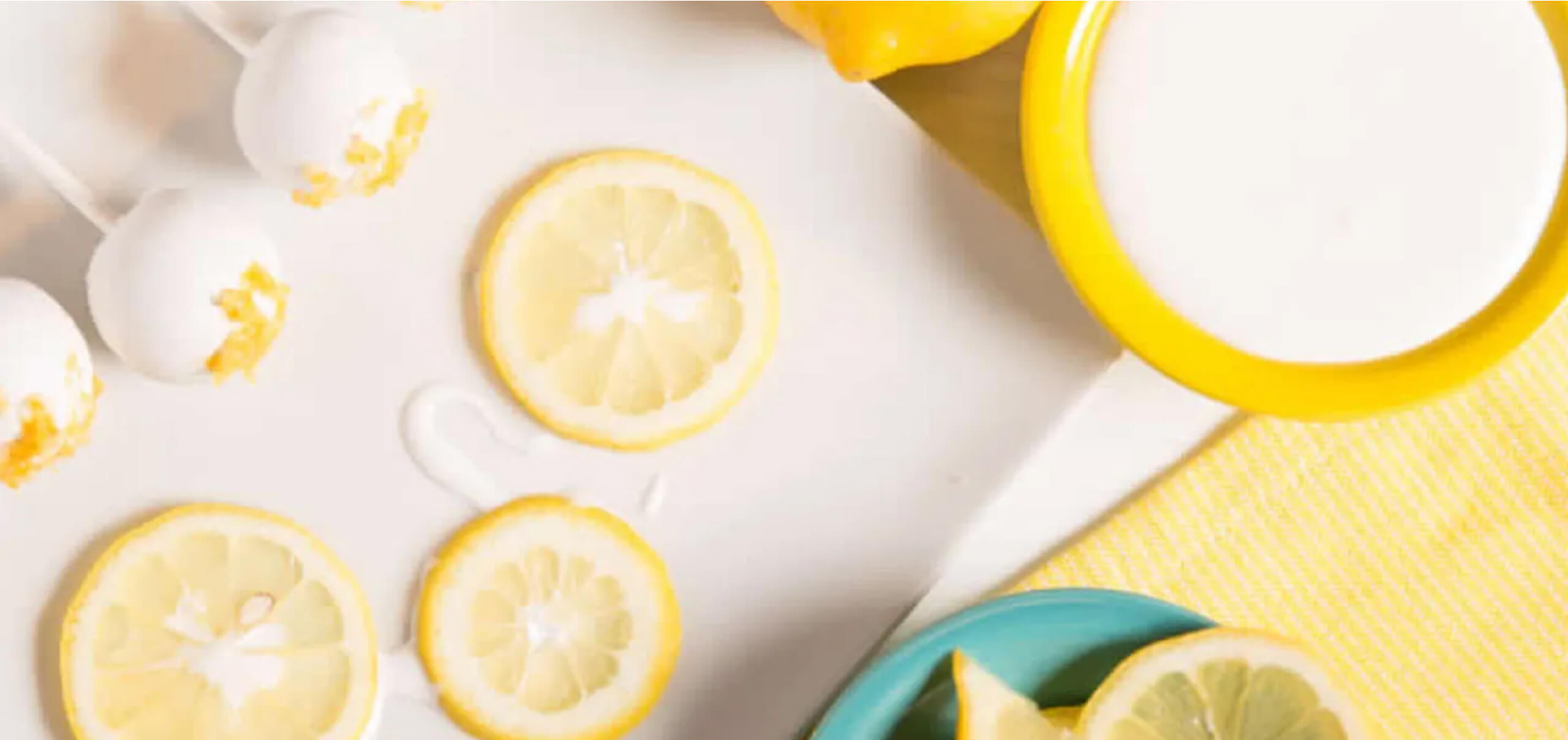 slices of lemonade with frosting and sugar