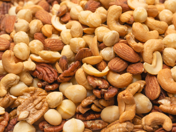 an assortment of nuts