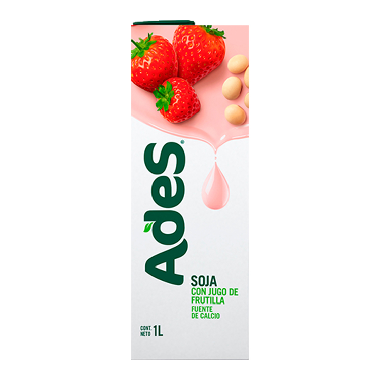 Tetra Brik Ades Soja Sabor Frutilla