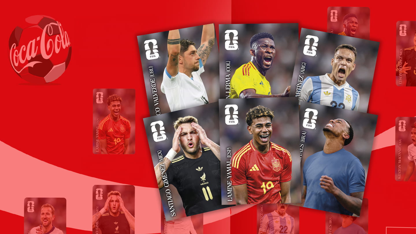 Banner con figuritas Panini de estrellas