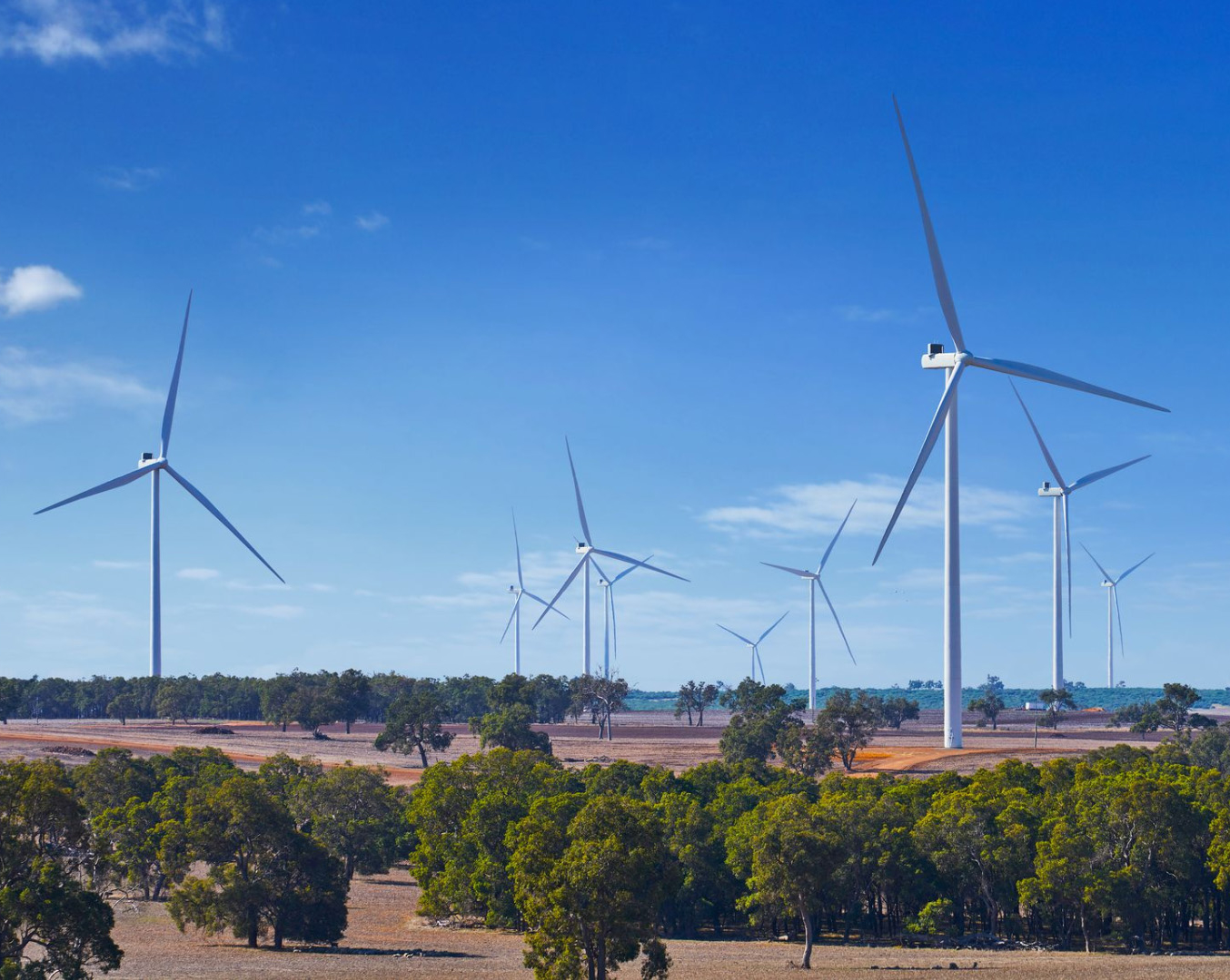 Yandin Wind Farm in Australia produces renewable electricity